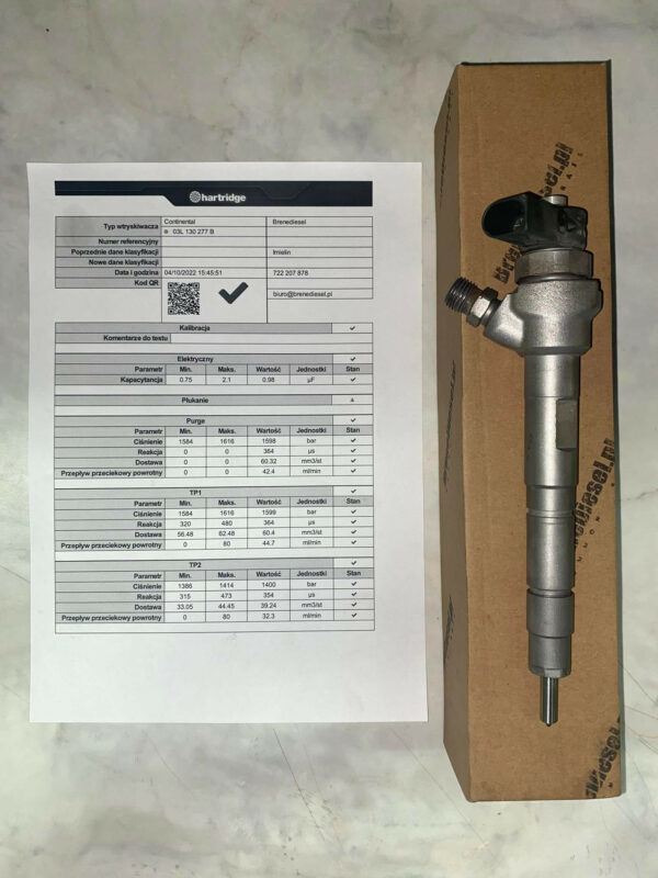 Wtryskiwacz Skoda Octavia 2.0L - 04L130277E